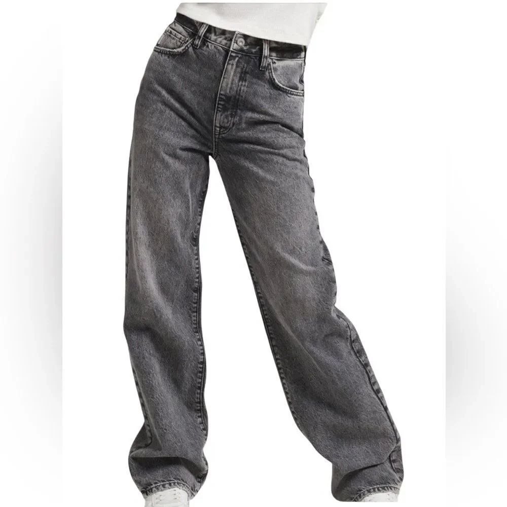 Superdry Vintage Wide Jean Lenox Grey 26/30 NWT